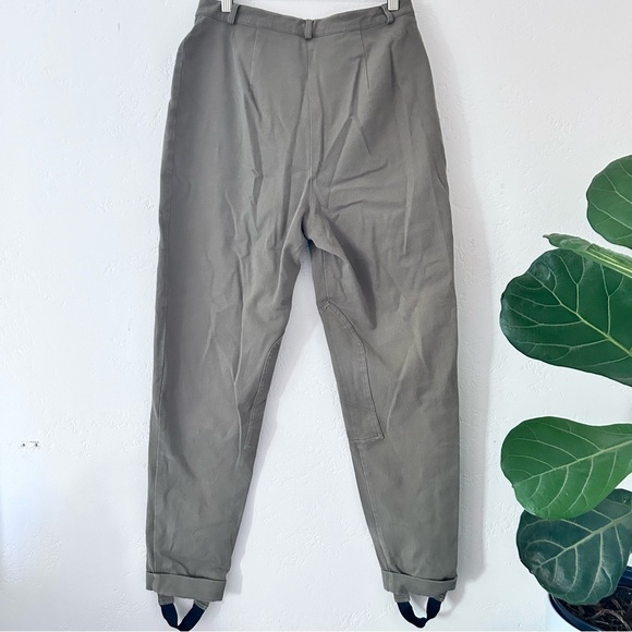 LAUREN RALPH LAUREN VTG Equestrian Stirrup Riding Pants Gray Green Size 12 - Picture 4 of 9